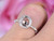 Diamond Engagement Semi Mount Ring 14k White gold Setting Round 7mm