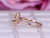 Engagement Semi Mount Ring Graduated Diamond Halo 14K Rose Gold Round 6.5mm