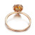 Pear Cut Citrine Engagement Ring Diamond Halo,14K Rose Gold,6x8mm