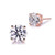 6.5mm Round Moissanite Solitaire Stud Earrings 14K Gold