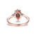 Vintage 6x8mm Oval Black Rutilated Quartz Diamond Ring 14K Rose Gold