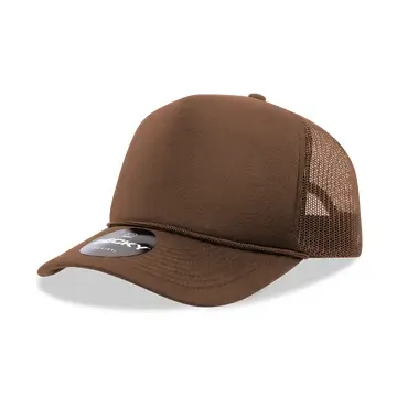 Decky 6025 - Mid Profile, 5 Panel Foam Trucker Hat - 6025 | Brown