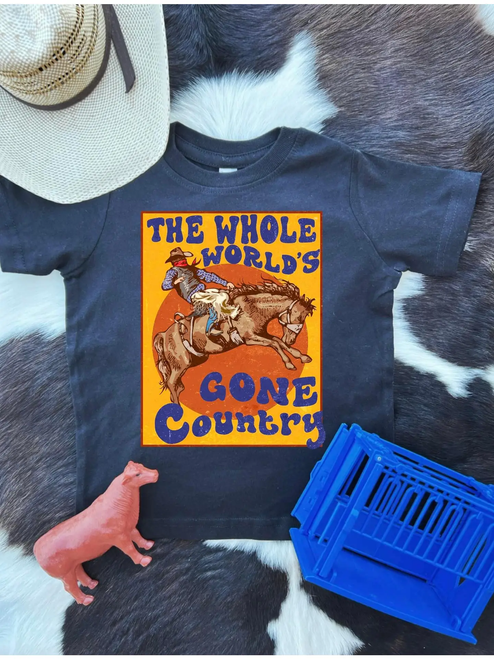 THE WHOLE WORLDS GONE COUNTRY - T SHIRT