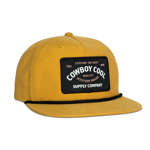 Cowboy Cool Western Reserve Trucker Hat - Biscuit/Black