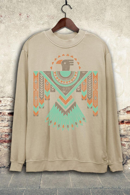 AZTEC ROAM LONG SLEEVE SWEATSHIRT - MINERAL OATMEAL