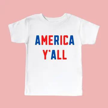 America Y'all Toddler and Youth 4th of July Shirt