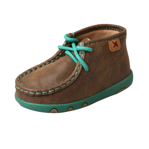 INFANT DRIVING MOCCASINS - BOMBER/TURQ ICA0008