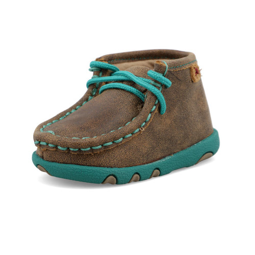 INFANT DRIVING MOCCASINS - BOMBER/TURQ ICA0008