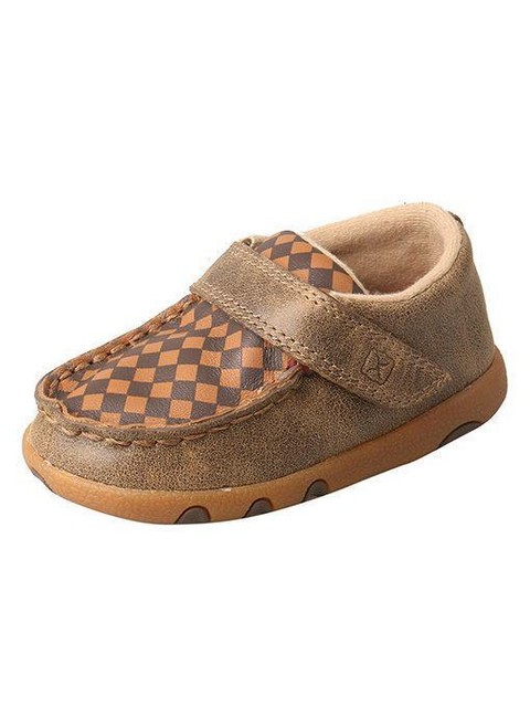 INFANT DRIVING MOCCASINS - BOMBER/TAN ICA0009