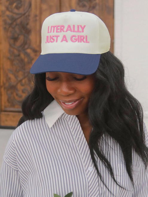 Literally Just A Girl Two Tone Trucker Hat