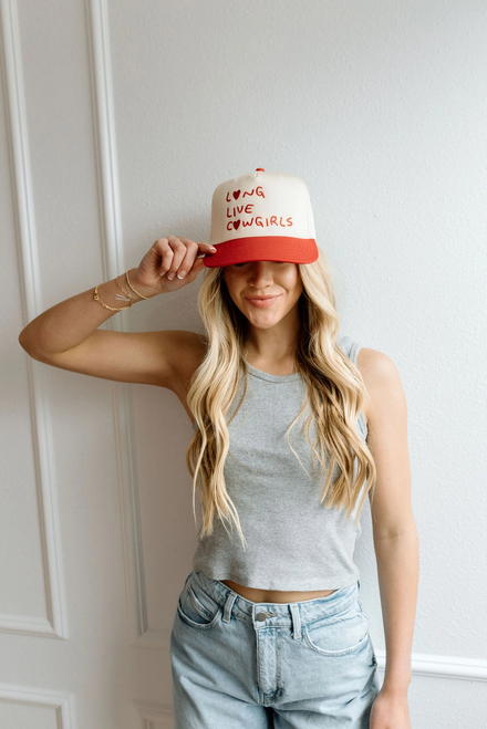 Long Live Cowgirls Trucker Hat Red