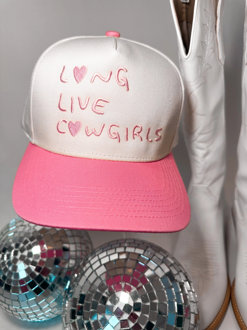 Long Live Cowgirls Trucker Hat Pink