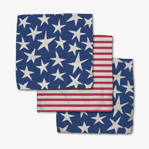 Stars and Stripes Dishcloth Set 3 Pack