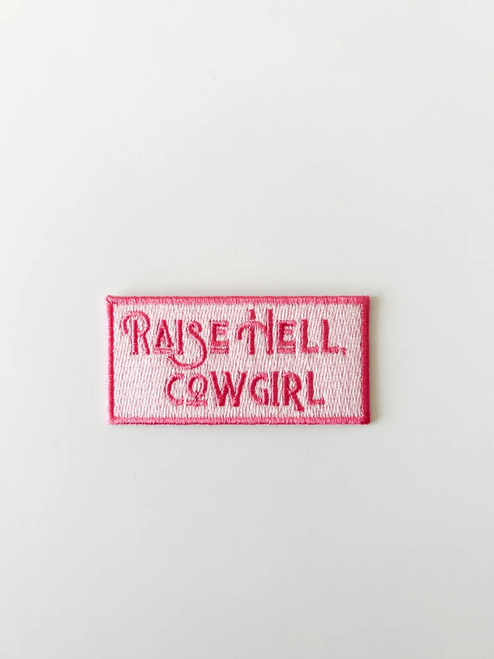 Pink Raise Hell Cowgirl Patch Embroidered patch
