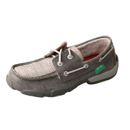 YOUTH DRIVING MOCCASINS - BOAT/GREY+LIGHT GREY YDM0044