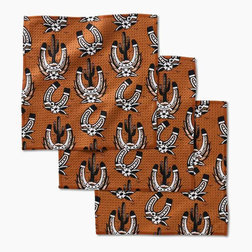 Western Horseshoes Dishcloth Set