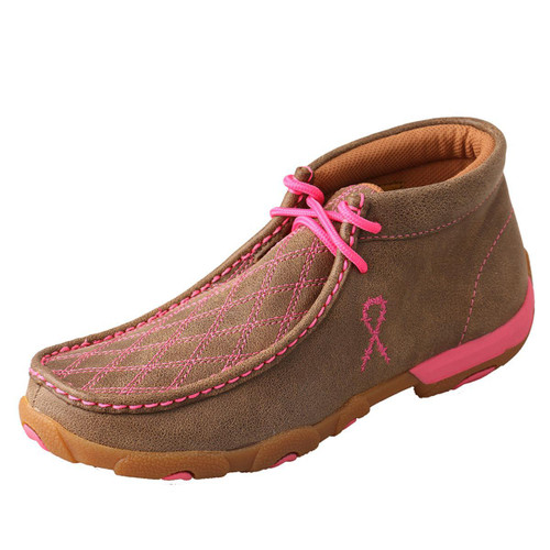 WOMENS DRIVING MOCCASINS - BOMBER/PINK WDM0037