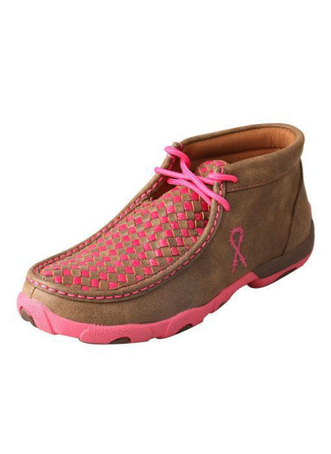 WOMENS DRIVING MOCCASINS - BOMBER/NEON PINK WDM0026