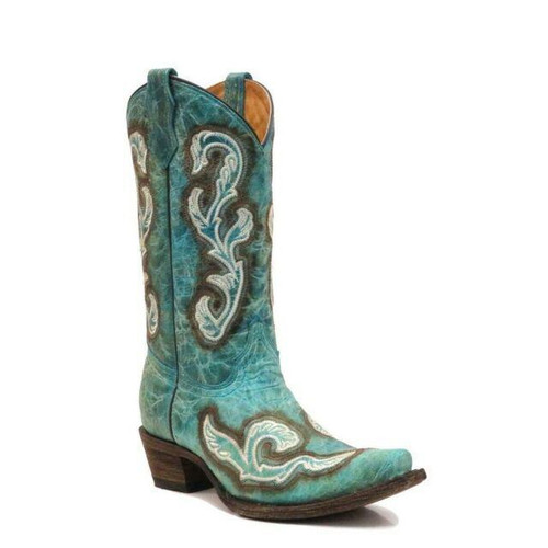 TN TURQUOISE SHADED EMBROIDERY & STUDS A3150