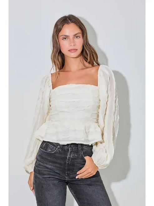 Square Neck Ruffle Top Square Neck Ruffle Top