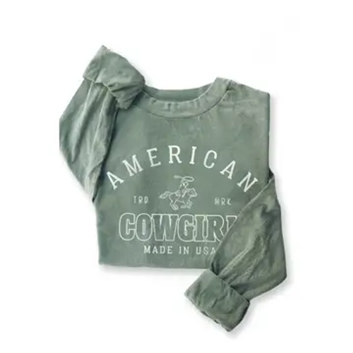 American Cowgirl Mineral Graphic Long Sleeve - Mineral Sage