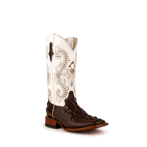 Ladies Print Rancher S-Toe Chocolate