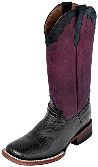 Ladies Embossed Black S-Toe