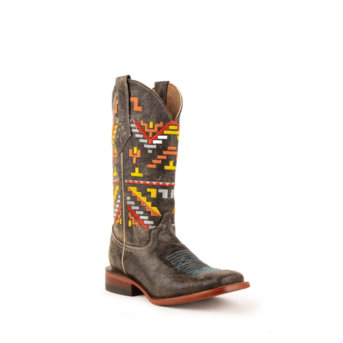 Ladies Aztec Cowgirl Teal S-Toe