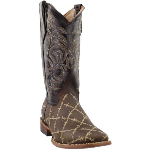 Men's Barbed Wire Dark Chocolate S-Toe