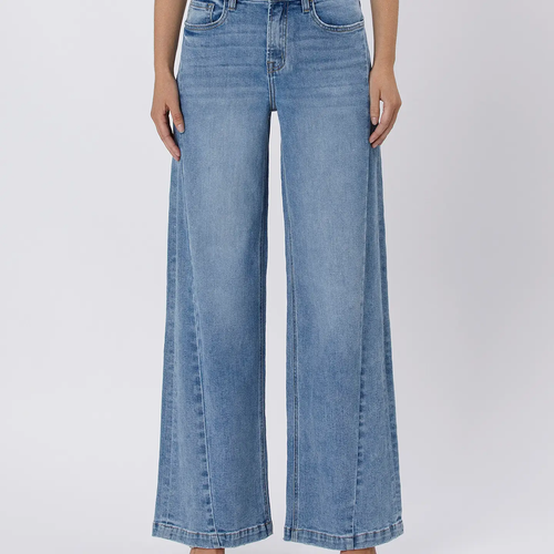 High Rise Seam Detail Palazzo Jeans | ENTHUSE