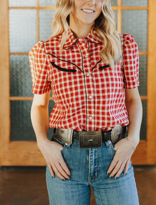 Button Down Shirt - Red Plaid