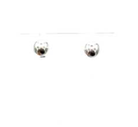 Sterling Silver 8MM Ball Pearl Earrings