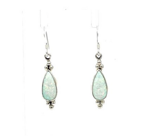 Navajo Handmade Opal Earrings - Isabelle Yazzie