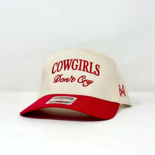 Cowgirls Don't Cry Trucker Hat - Red/Natural Otto