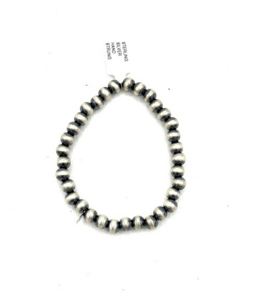 Handstrung 6MM Stretchy Pearl Bracelet