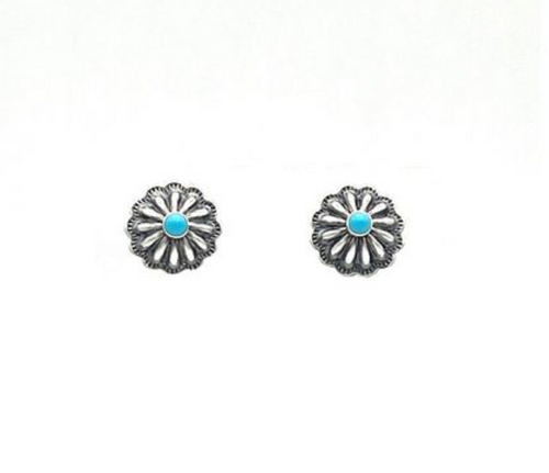 Sterling Silver Kingman Turquoise Earrings