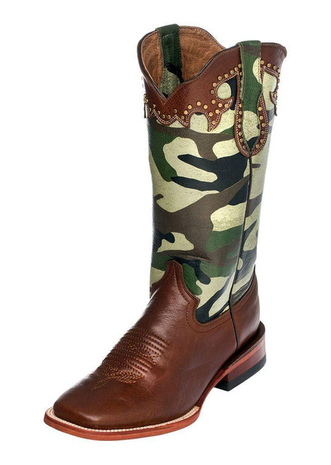 Ladies Camo Brown S-Toe