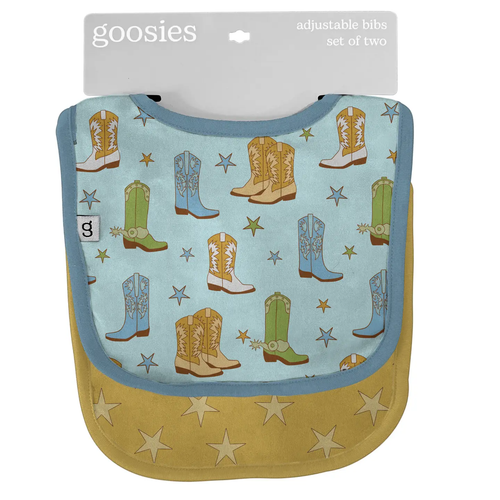 Cowboy Boots & Stars Bib Set