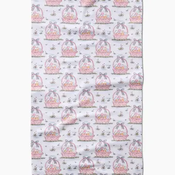 Easter Basket Bloom Tea Towel