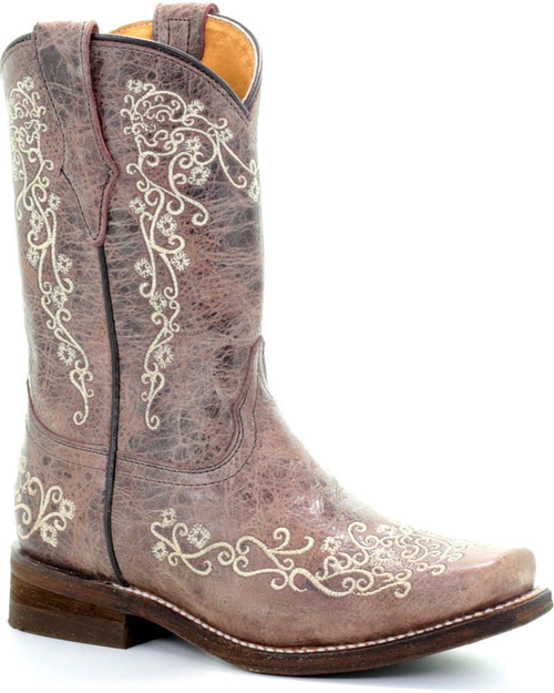 KD BROWN EMBROIDERY SQ. TOE E1315
