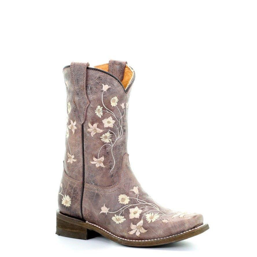 KD BROWN EMBRODERY SQ. TOE E1267