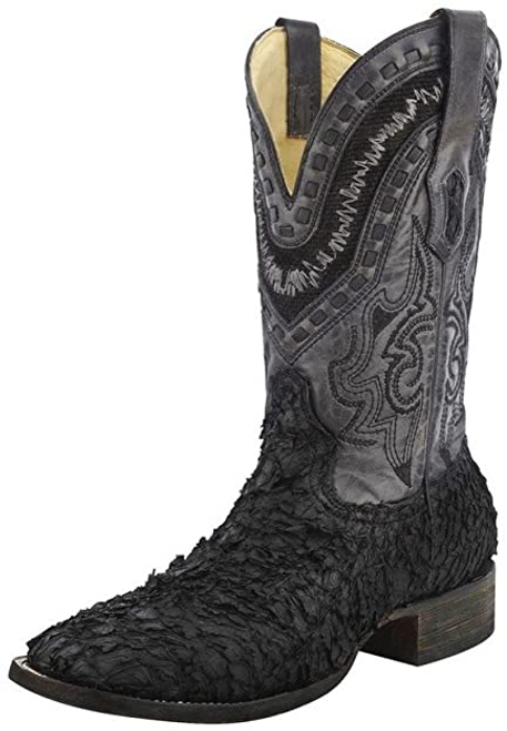 MN BLACK GNARLY FISH SKIN WIDE SQ. TOE A3085