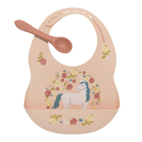 Fresh & Messy Silicone Bib & Spoon Set | Unicorn