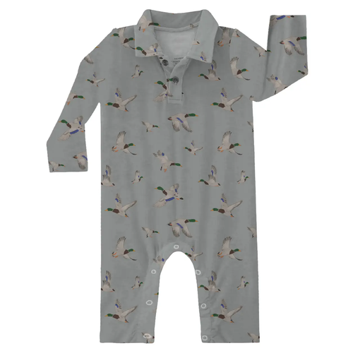 Mallard Ducks - Long Sleeve Polo Romper