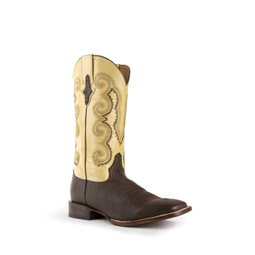 Men's Morgan Ostrich Chocolate S-Toe