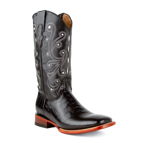 Men's Print Mustang S-Toe Black