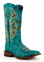 Ladies Shimmer Turquoise S-Toe