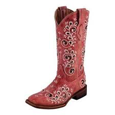 Ladies Rockin' Cowgirl Red S-Toe