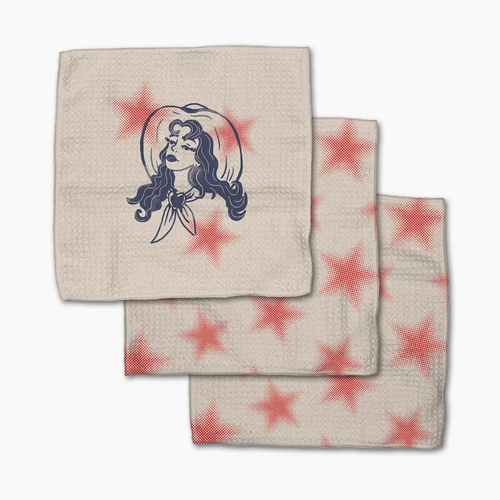 Cowgirl Summer Dishcloth Set