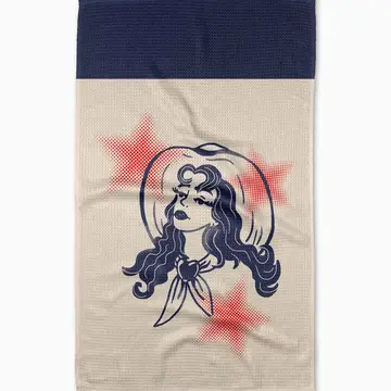 Cowgirl Summer Tea Towel